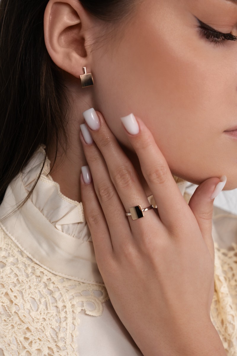 KOLCZYKI SREBRNE ZE ZŁOTEM I CYRKONIAMI 1201.50 zdjęcie 2