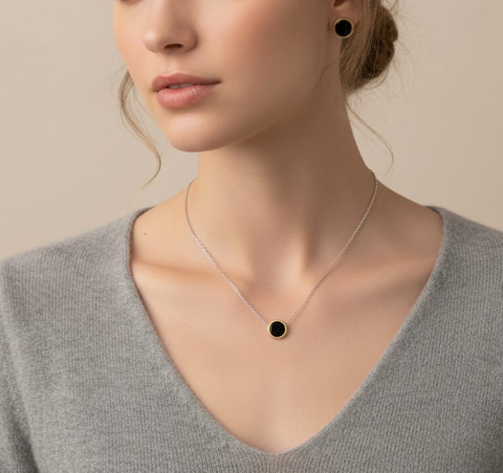 KOLCZYKI SREBRNE ZE ZŁOTEM I CYRKONIAMI 1179.10 - SIZ - LUX zdjęcie 3